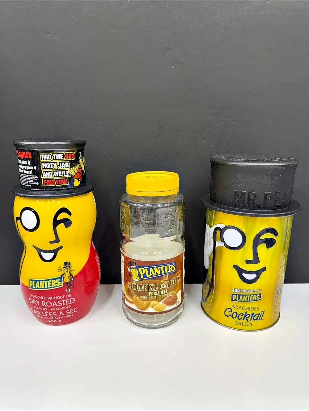 Vintage Planters Mr. Peanut Canadian Promo Jar Lot – 2006 100th Anniversary Part